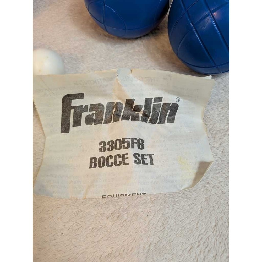 Franklin Bocce Ball Set Red Carry Bag 8 Balls + Pallino Included - Picture 3 of 14